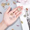 Evil Eye Theme Alloy Rhinestone Links Connectors ALRI-NB0001-07-3