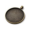 Vintage Tibetan Style Alloy Large Pendant Cabochon Settings TIBEP-M018-117AB-NF-2