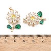 Brass Micro Pave Cubic Zirconia Rotatable Pendants X-KK-A287-02G-3