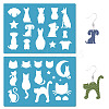 Acrylic Earring Handwork Template DIY-WH0359-039-1