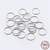 Anti-Tarnish Rhodium Plated 925 Sterling Silver Round Rings STER-F036-03P-1x8-1