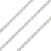 Anti-Tarnish Rhodium Plated 925 Sterling Silver Cable Chains STER-E072-02P-05-1