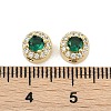 Rack Plating Brass Micro Pave Cubic Zirconia Flat Round Beads KK-C007-13G-05-3