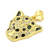 Brass Micro Pave Cubic Zirconia Pendants KK-K354-14B-G-2