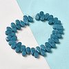 Natural White Jade Imitation Aquamarine Beads Strands G-B064-B09-1-2