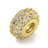 Rack Plating Brass Micro Pave Cubic Zirconia Beads KK-B091-03G-01-2