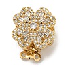 Brass Micro Pave Cubic Zirconia Box Clasps KK-U037-34G-2