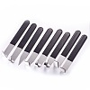 Sturdy Steel Pottery Clay Wax Carving Modeling Tool Sets TOOL-WH0019-08-1