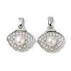 Brass Micro Pave Cubic Zirconia Pendants KK-U045-19P-1