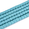 Opaque Solid Color Glass Beads Strands GLAA-N065-4x4mm-C08-1