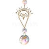 Brass & Crystal Suncatchers HJEW-G018-04A-G-4