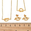 Knot 304 Stainless Steel Pendant Necklaces & Bracelets & Stud Earrings Sets for Women SJEW-C004-16G-3