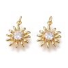 Brass Micro Pave Cubic Zirconia Pendants KK-K246-23G-1