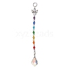 Angel Glass & Alloy Pendant Decorations HJEW-JM02092-4