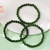 Natural TaiWan Jade Bead Stretch Bracelets X-BJEW-K212-A-019-1