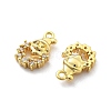 Brass Micro Pave Cubic Zirconia Pendants KK-U049-04G-06-2