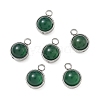 Natural Dyed White Jade Charms G-K325-01P-08-1-1