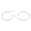 Anti-Tarnish Rhodium Plated 925 Sterling Silver Earring Hoop STER-T007-112P-02-2