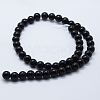 Natural Black Onyx Beads Strands G-P369-01-8mm-2