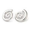 Rack Plating Brass Vortex Stud Earrings for Women EJEW-Z019-14P-1