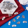 120Pcs 2 Styles Tibetan Style Zinc Alloy Flag Pendants FIND-PJ0001-06-14