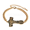 304 Stainless Steel Enamel Link Bracelets LS-BJEW-P356-01B-G-4