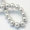 Baking Painted Pearlized Glass Pearl Round Bead Strands HY-Q003-12mm-62-4