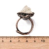Irregular Oval Natural Citrine Adjustable Rings RJEW-M157-09R-4