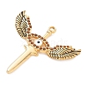 304 Stainless Steel Rhinestone Pendants STAS-Q119-24G-03-2