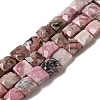 Natural Rhodonite Beads Strands G-C109-A03-01-1