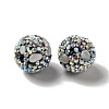 Polymer Clay Rhinestone Beads RGLA-D050-02B-1