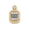 Rack Plating Brass Micro Pave Cubic Zirconia Pendants KK-A224-20G-04-1