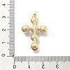 Cross Brass ABS Plastic Imitation Pearl Pendants KK-Q017-26G-3