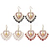 Glass Seed Beads Dangle Earrings EJEW-MZ00330-2