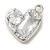 Brass Micro Pave Cubic Zirconia Pendants ZIRC-P113-05P-1