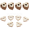 1 Set 1-Hole Wood Buttons BUTT-CY0001-16A-1