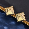 Rhombus 304 Stainless Steel Stud Earrings for Women EJEW-A125-74G-3