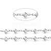 Tarnish Resistant 304 Stainless Steel Rhombus Link Chains CHS-P011-04P-3