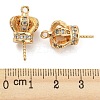 Brass Micro Cubic Zirconia Pendant Bails KK-Q789-16G-3