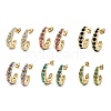 Glass Stud Earrings EJEW-P245-04G-1