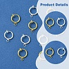 12Pcs 2 Colors Brass Clip-on Hoop Earring Findings KK-FS0001-48-3