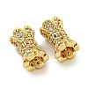 Rack Plating Brass Micro Pave Clear Cubic Zirconia Beads KK-L215-310A-G01-2