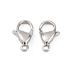 Tarnish Resistant 316 Surgical Stainless Steel Lobster Claw Clasps X-STAS-316-FL12A-4