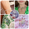 160Pcs 8 Style Transparent Spray Painted Glass Beads GLAA-BY0001-01-9