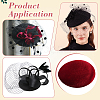 Velet Pillbox Stewardess Fascinator Hat Base for Millinery AJEW-WH0248-757A-5