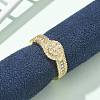 Brass Micro Pave Clear Cubic Zirconia Open Cuff Rings RJEW-G336-02G-1