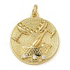 Rack Plating Brass Micro Pave Cubic Zirconia Pendants KK-K392-19B-G-1