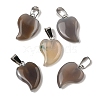 Natural Grey Agate Pendants G-B127-11P-10-1