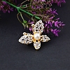 Butterfly Alloy Rhinestone Brooch PW-WGA77D9-01-1