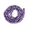 Transparent Electroplate Glass Beads Strands LS-EGLA-Q131-01A-04-2
